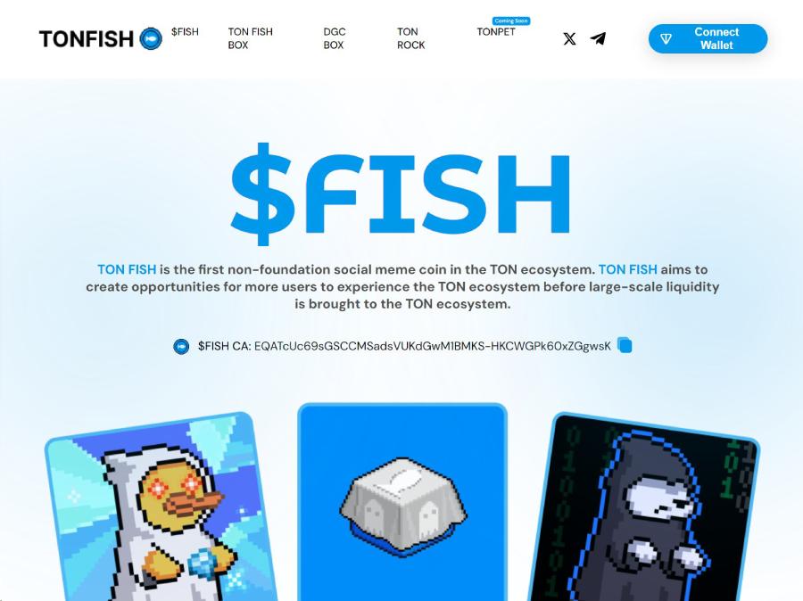 TON Fish là Token meme xã hội đầu tiên của Telegram